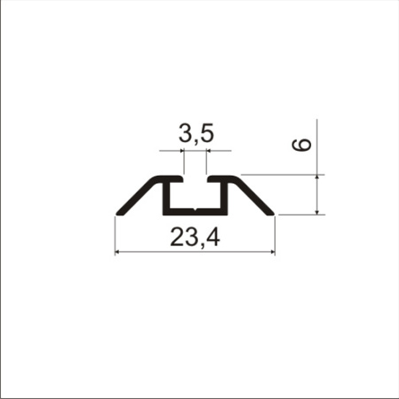 Направляющая нижняя одинарная MS340 Шампань (A06)